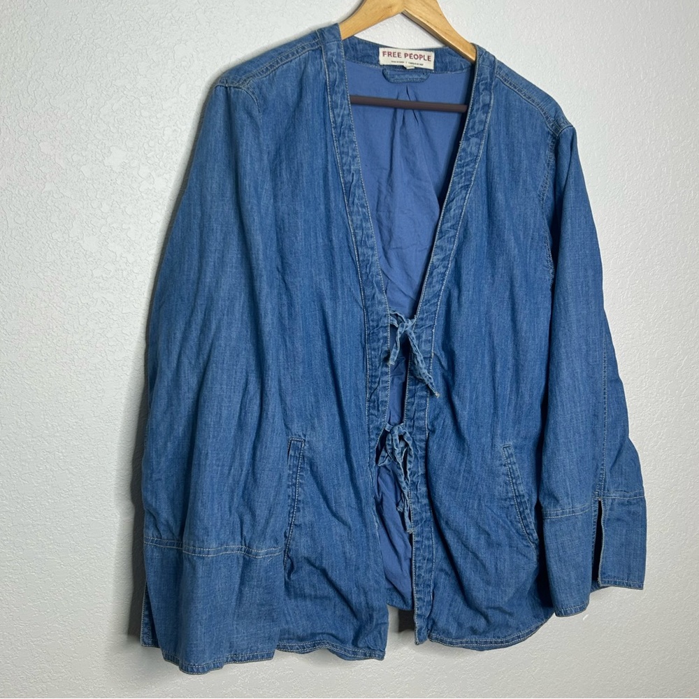 Free People denim top - Picture 4 of 8